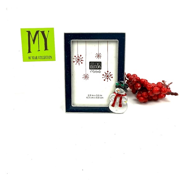 Michaels Other - Studio Décor Snowman Picture Frame 2.5x3.5 Christmas Photo Frame Holiday Decor